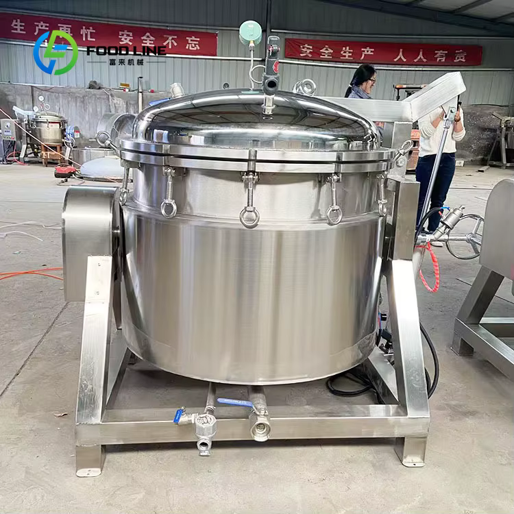 Grande marmite à pression industrielle sur mesure, vente en gros, 500L, grande capacité, en acier inoxydable, pour la cuisine commerciale