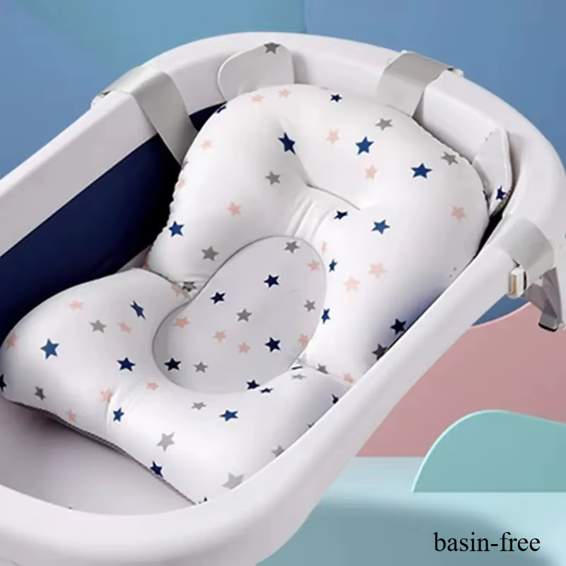 Coussin de bain pour bébé réglable, siège de soutien pour la douche, coussin de sécurité flottant pliable pour nouveau-né