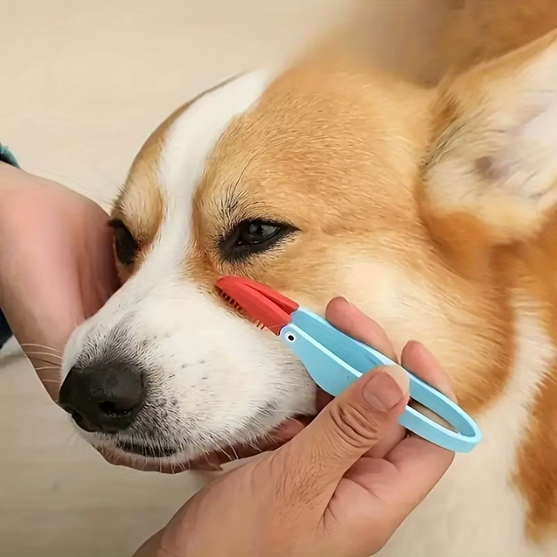 Peigne anti-taches pour animaux de compagnie, brosse de nettoyage douce des yeux de chien pour fournitures de toilettage pour animaux de compagnie, aucune électricité nécessaire, 1 pièce