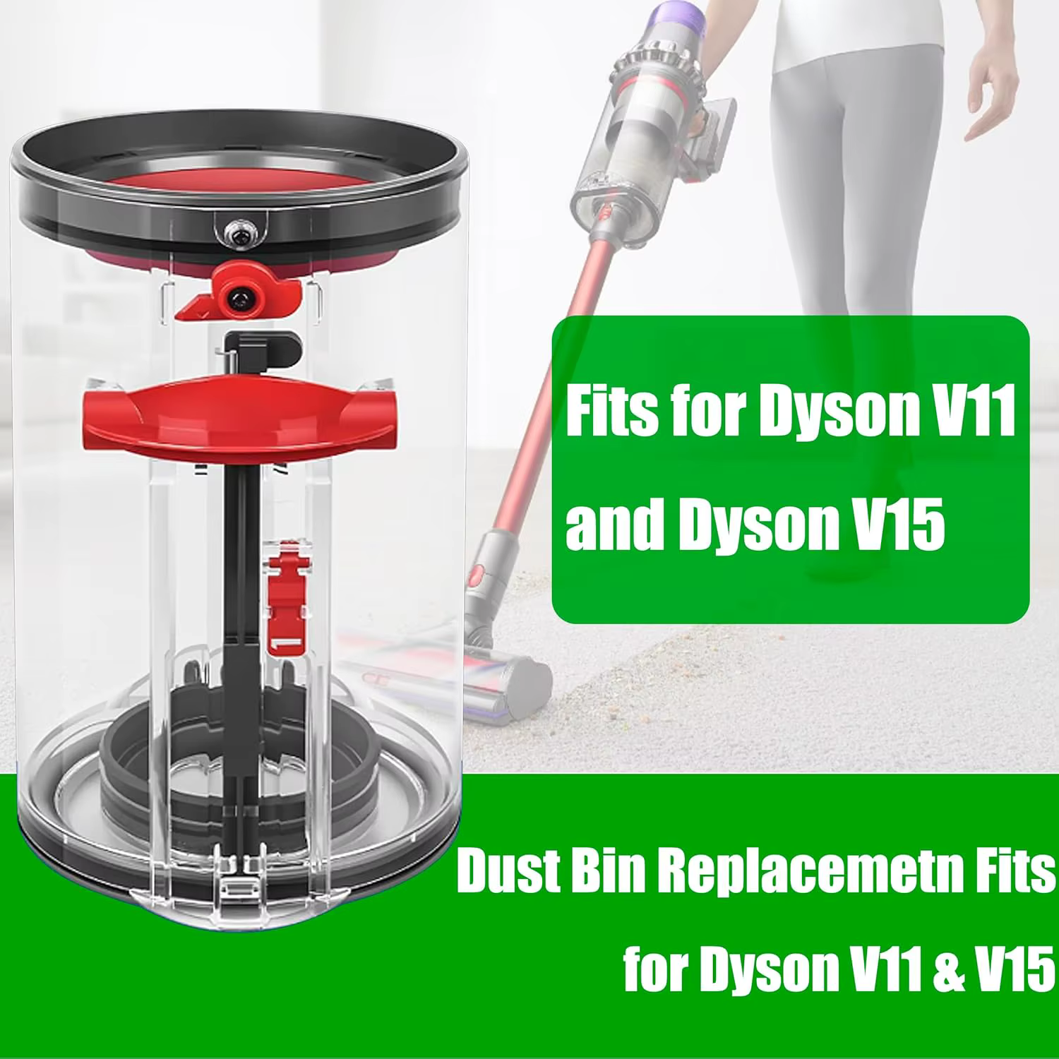 Conteneur à poussière amélioré pour aspirateurs Dyson V11 V15 SV14 SV15 SV22