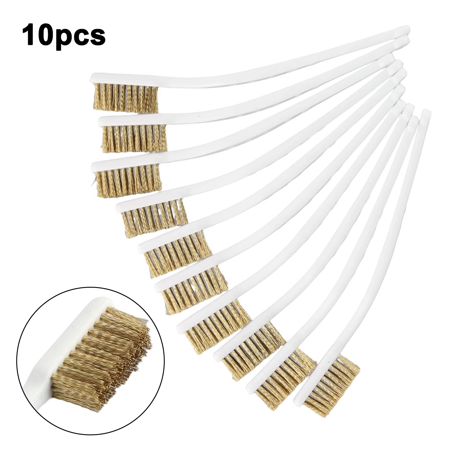 Brosse métallique en laiton 10 pièces efficace pour le nettoyage des métaux industriels