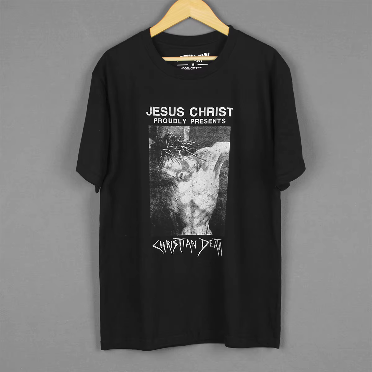 Christian Death t-shirt Goth Rock Band Shadow Project Alien Sex Fiend Bauhaus unisexe graphique lavé coton manches courtes chemise