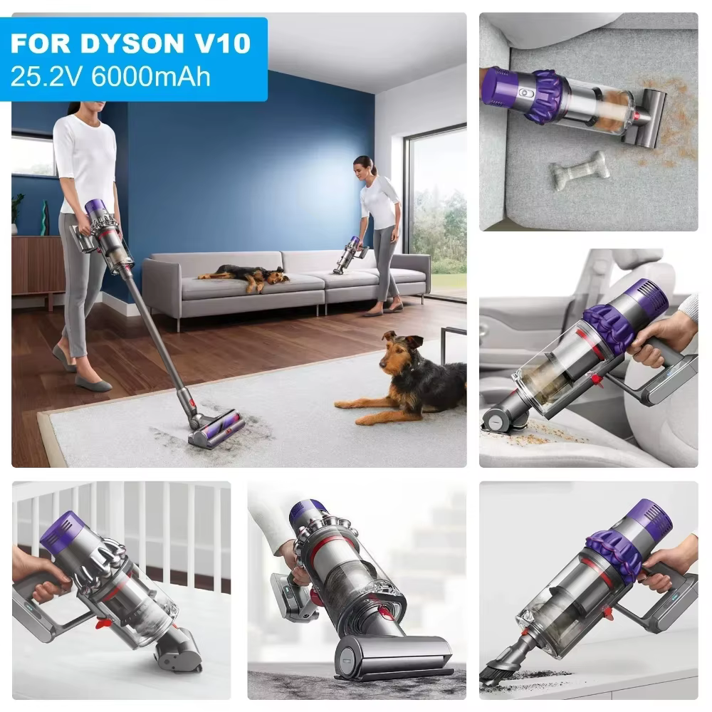 Pour batterie Dyson V10 SV12 6Ah pour aspirateur Cyclone V10/Animal/Absolute/Motorhead/moelleux