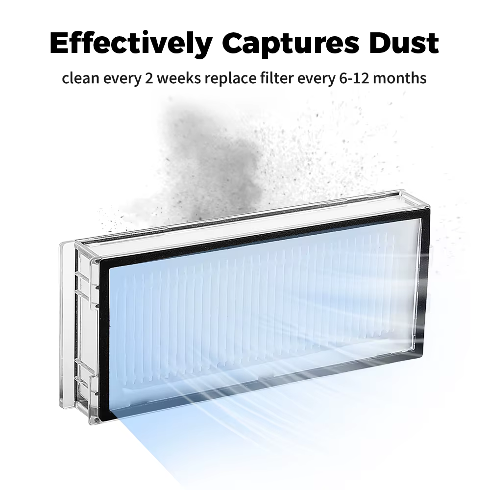 Filtre HEPA pour Roborock Q5 Pro/Q5 Pro +/Q5 Pro Plus/Q7 Max/Q7 Max +/Q8 Max/Q8 Max +/Q8 Max Plus/T8