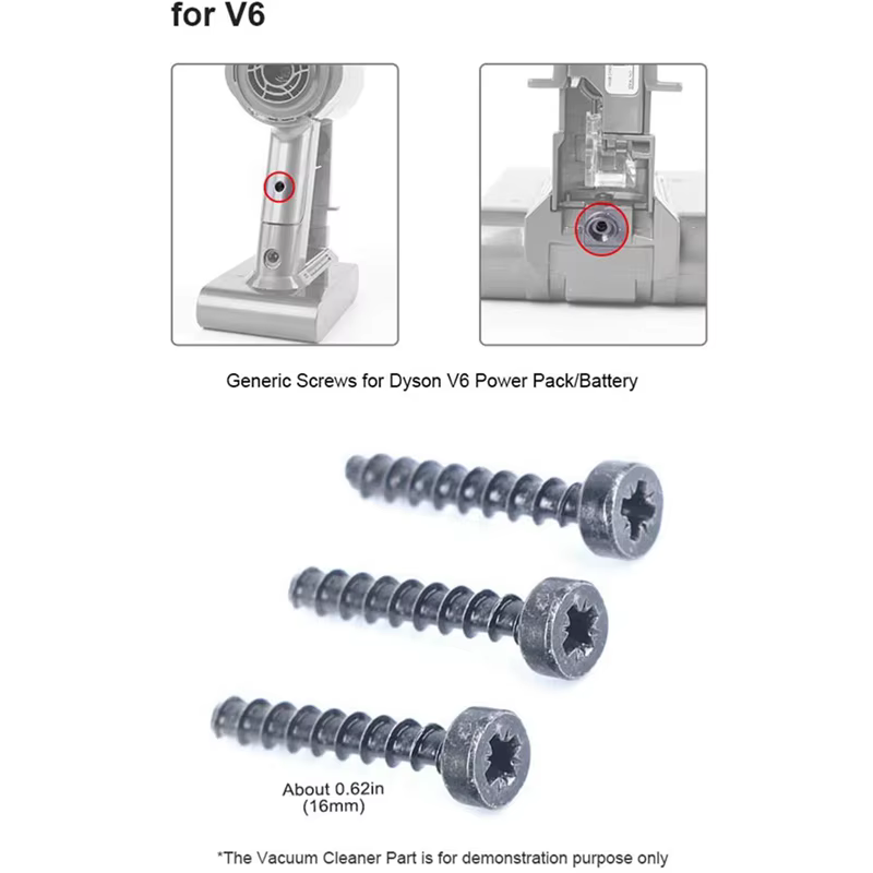 Jeu de 15 vis pour aspirateur Dyson sans fil