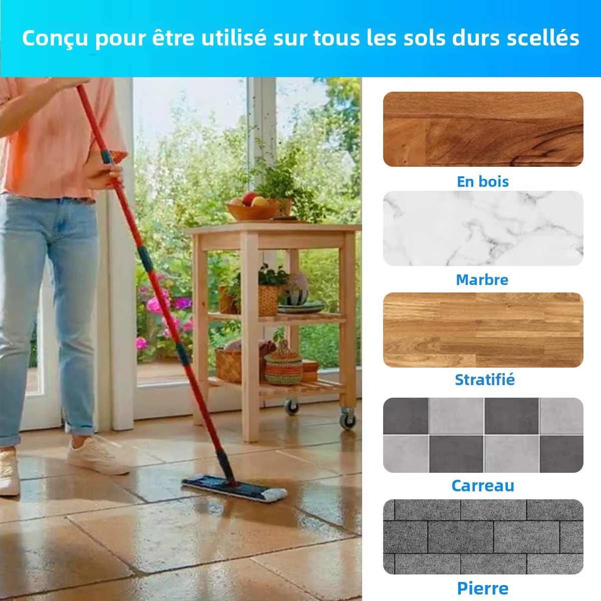Chiffons de rechange pour système de vadrouille plate Vileda H2prO/o-cedar H2prO