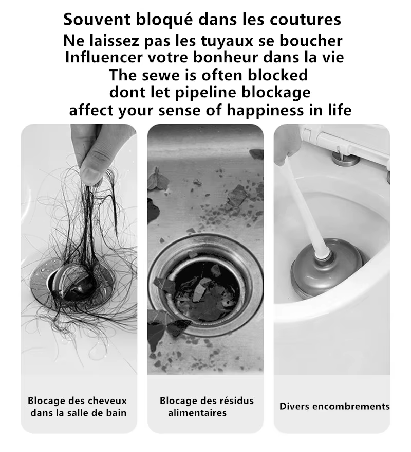 Brosse de dragage de tuyau longue durée