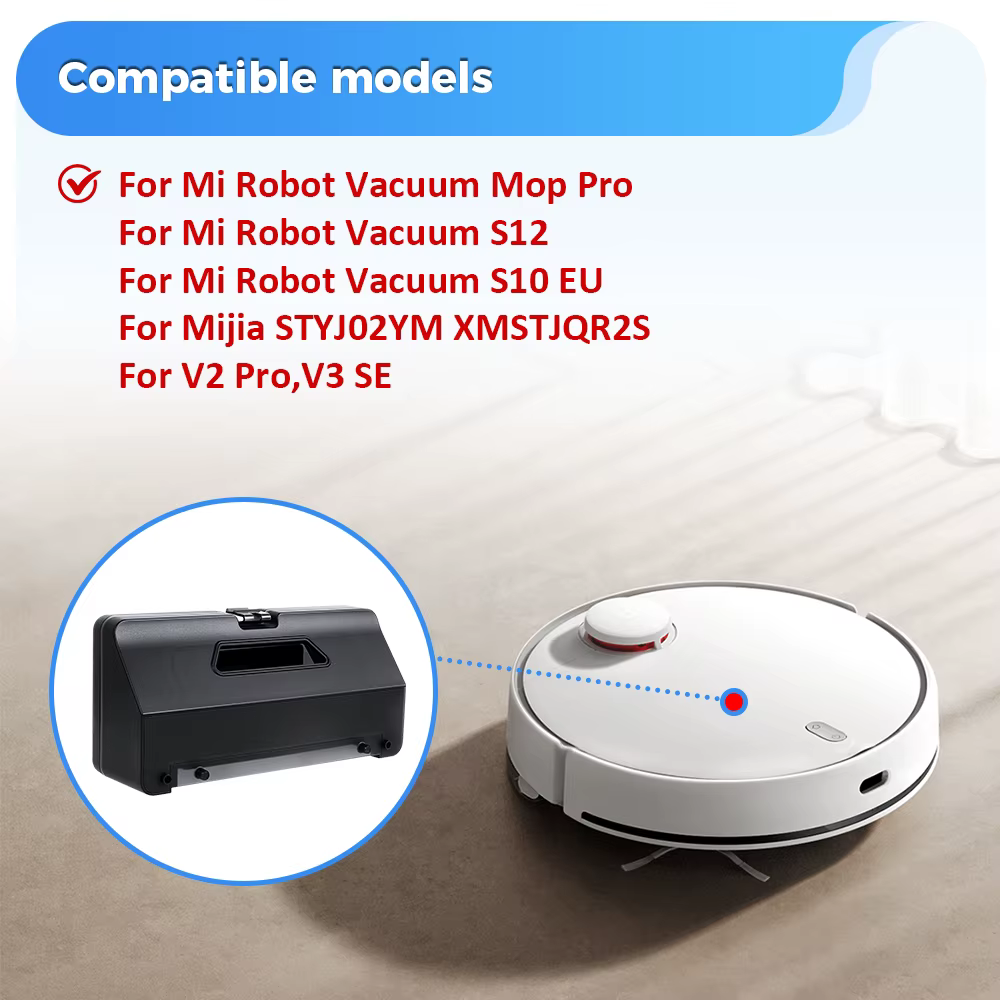 Boîte à poussière 2 en 1 avec filtre pour aspirateur robot Xiaomi 2S 3C pour VIOMI V2 PRO/V3/SE/STYTJ02YM /Mop Pro