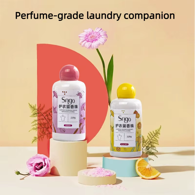 Lessive en perles en bouteille : Parfum longue durée