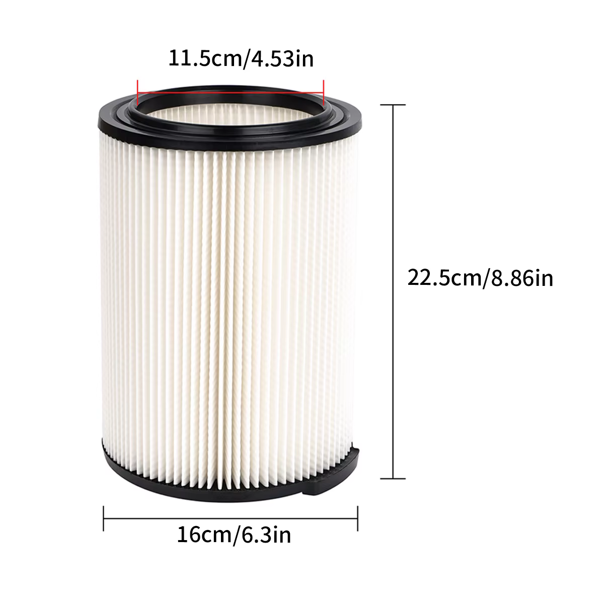 Filtre standard pour aspirateur sec et humide VF4000 pour aspirateur RIDGID standard pour aspirateur sec et humide de 5 à 20 gallons, filtre de remplacement VF4000