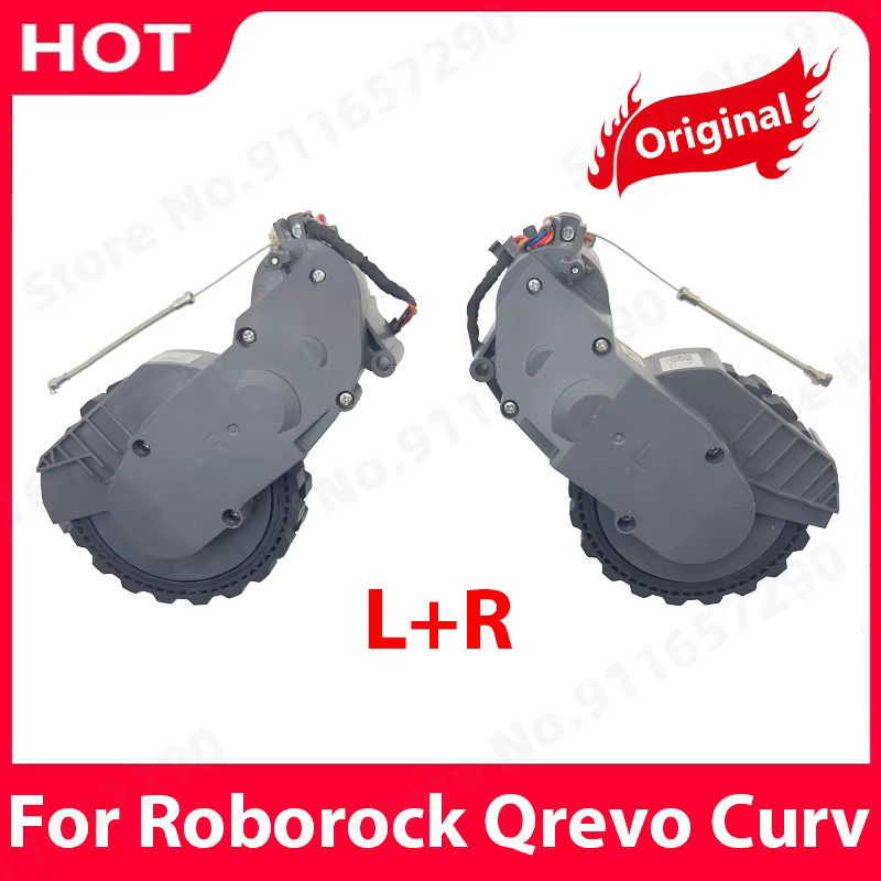 Nouvelles roues de marche gauche et droite d'origine pour aspirateur robot Roborock Qrevo Curv, accessoires pour roues